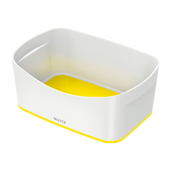 Balta un dzeltena galda kaste Leitz MyBox, garums 24,5 cm