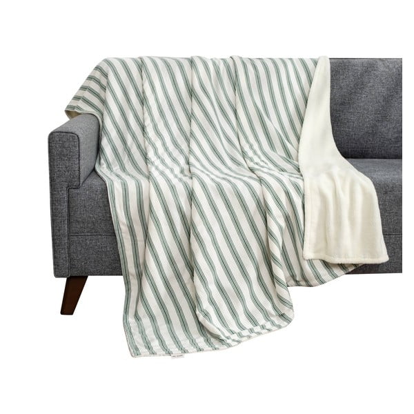 Balts/zaļš pleds 150x190 cm Soren Wellsoft – Mijolnir