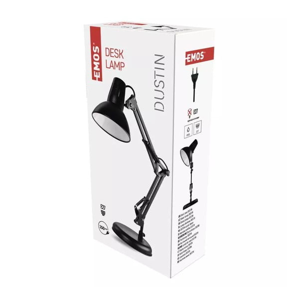 Melna galda lampa (augstums 46 cm) Dustin – EMOS-image-1
