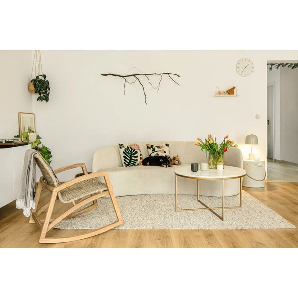 Pelēkbēšs ar rokām darināts paklājs no vilnas maisījuma 200x290 cm Minerals – Flair Rugs-image-3