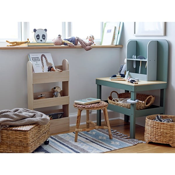 Dabīga toņa paulonijas masīvkoka bērnu sienas grāmatu plaukts 38x70 cm Moris – Bloomingville Mini-image-1