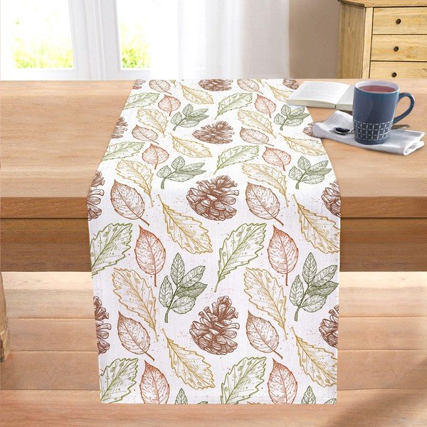 Galda celiņš 40x130 cm Leaves Mix – Mila Home-image-1
