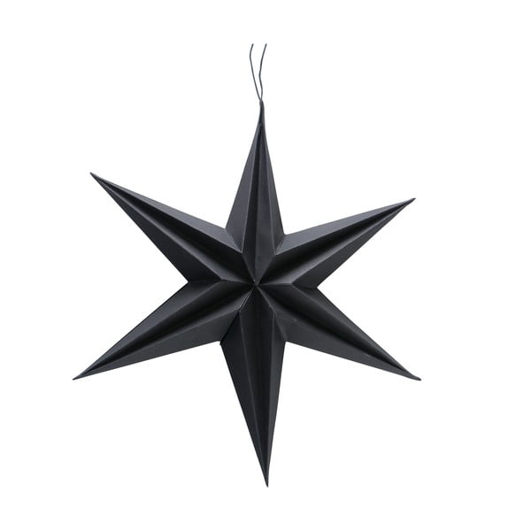 Melns Ziemassvētku papīra piekarināmais dekors zvaigznes formā Boltz Kassia, ø 30 cm