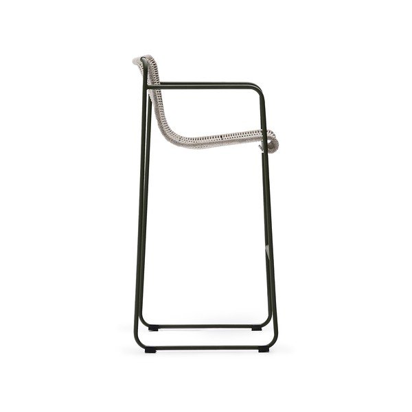 Dūmakaini zaļš metāla dārza bāra krēsls Maurina – Kave Home-image-3