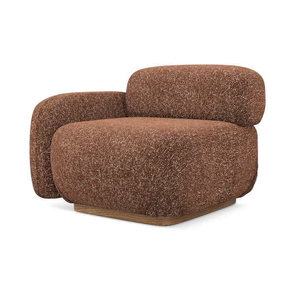 Oranža/brūna modulārā dīvāna daļa (ar kreiso stūri) Ailani – Makamii-image-2