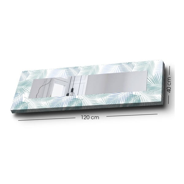 Sienas spogulis ar koka rāmi 40x120 cm – Wallity-image-3