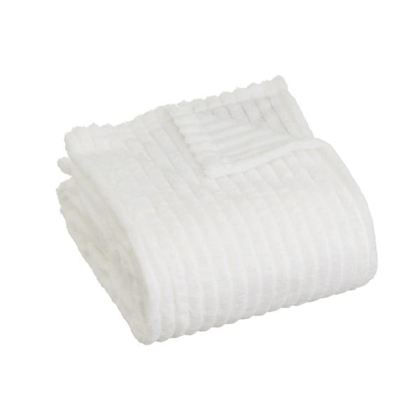 Balts mikroplīša pleds 130x160 cm Fur Velvet – Casa Selección