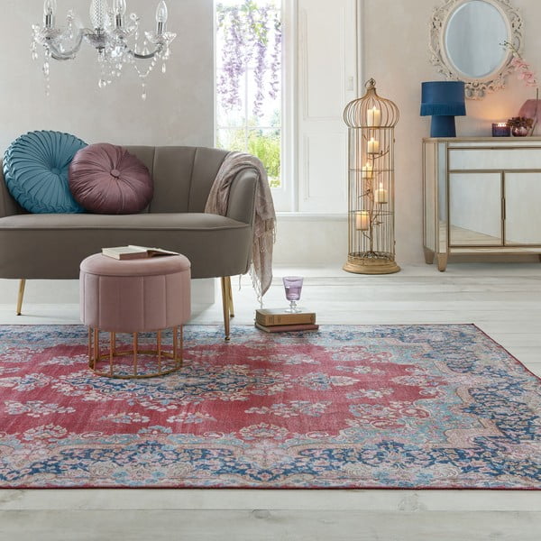 Sarkans mazgājams paklājs 160x230 cm FOLD Colby – Flair Rugs-image-4