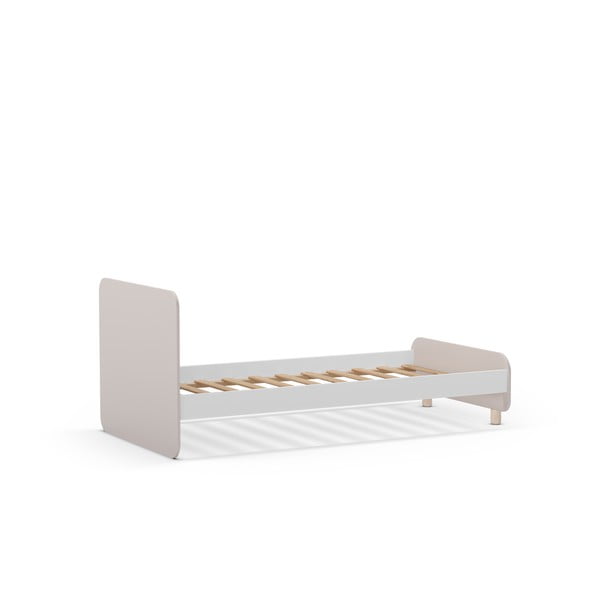 Krēmkrāsas priedes masīvkoka bērnu gulta 90x190 cm Nora – Marckeric-image-2