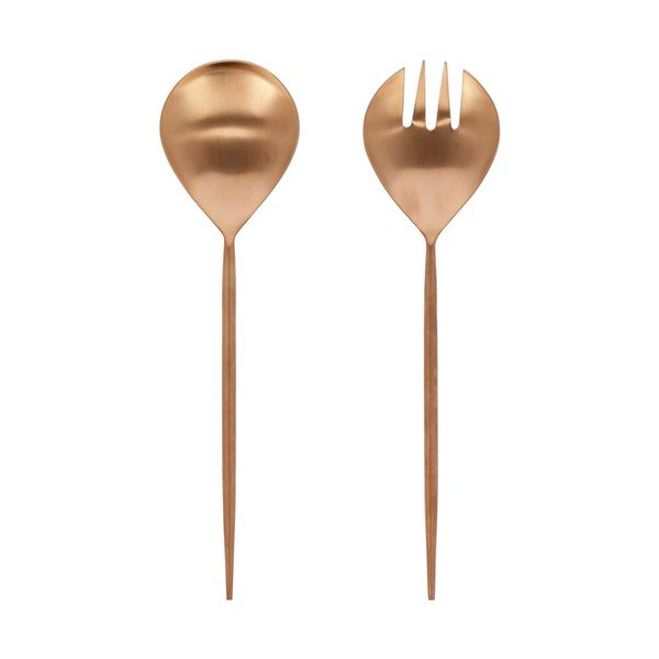 Nerūsējošā tērauda galda piederumi salātiem (2 gab.) Kelda – Kave Home