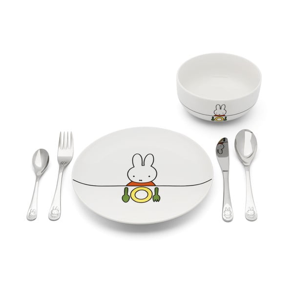 Porcelāna bērnu pusdienu komplekts (6 gab.) Miffy – Zilverstad