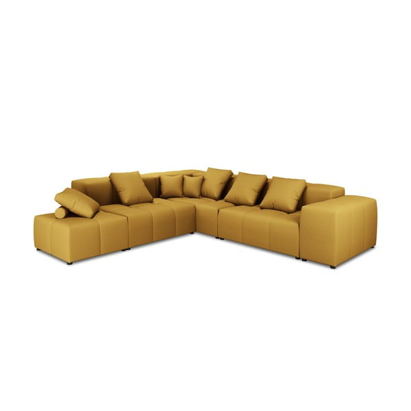 Dzeltens stūra dīvāns (maināms stūris) Rome – Cosmopolitan Design 