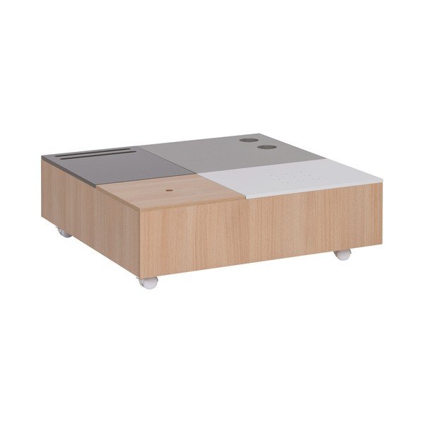 Daudzfunkcionāls kafijas galdiņš uz riteņiem ar uzglabāšanas vietu Vox Custom-image-2