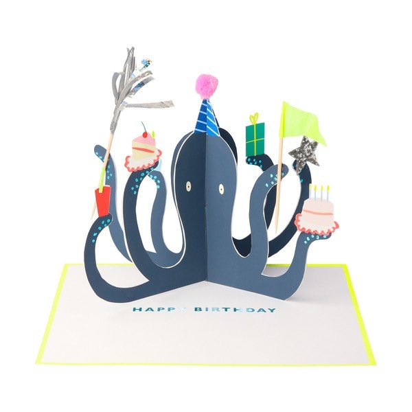 Apsveikumu kartīte Party Octopus – Meri Meri