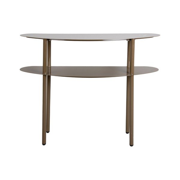 Tumši brūns metāla konsoles galds 28x90 cm Paris – Leitmotiv