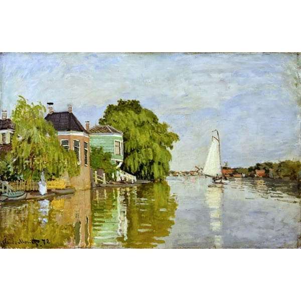 Gleznas reprodukcija Claude Monet – Houses on the Achterzaan, 90 x 60 cm