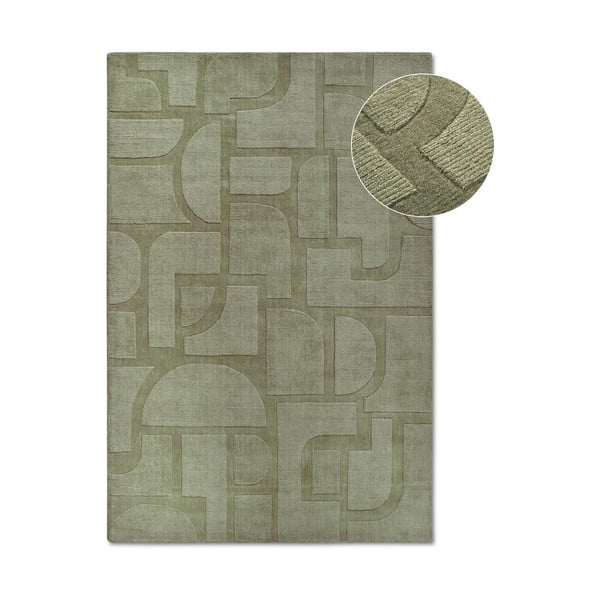 Zaļš ar rokām darināts vilnas paklājs 80x150 cm Alexis – Villeroy&Boch