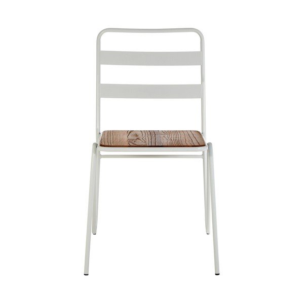 Balts/dabīga toņa gobas masīvkoka pusdienu krēsls District – Premier Housewares-image-2