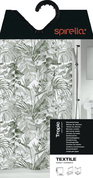 Dušas aizkars 180x200 cm Tropic – Spirella-image-4