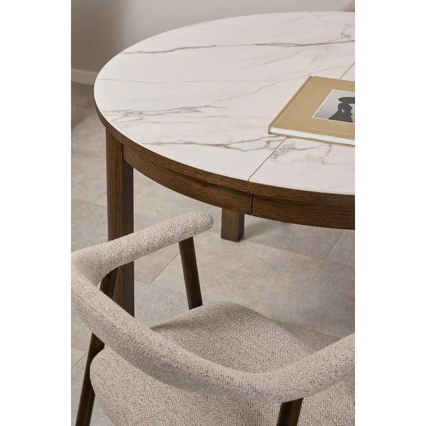 Apaļš izvelkams ēdamgalds ar keramikas virsmu ø 120 cm Southampton – Actona-image-1