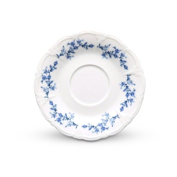 Balta/zila porcelāna apakštasīte ø 16,5 cm Retro – BonBistro