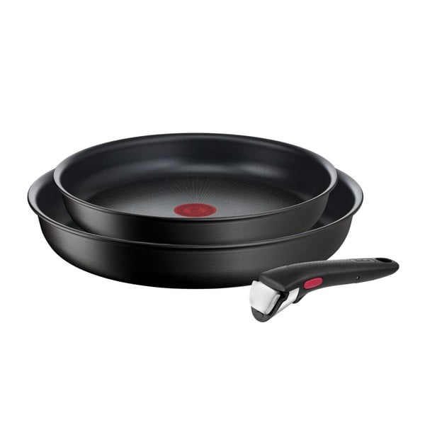 Alumīnija pannas (2 gab.) ar nelīpošu pārklājumu/ar noņemamu rokturi ø 28 cm INGENIO Eco Resis L3979102 – Tefal