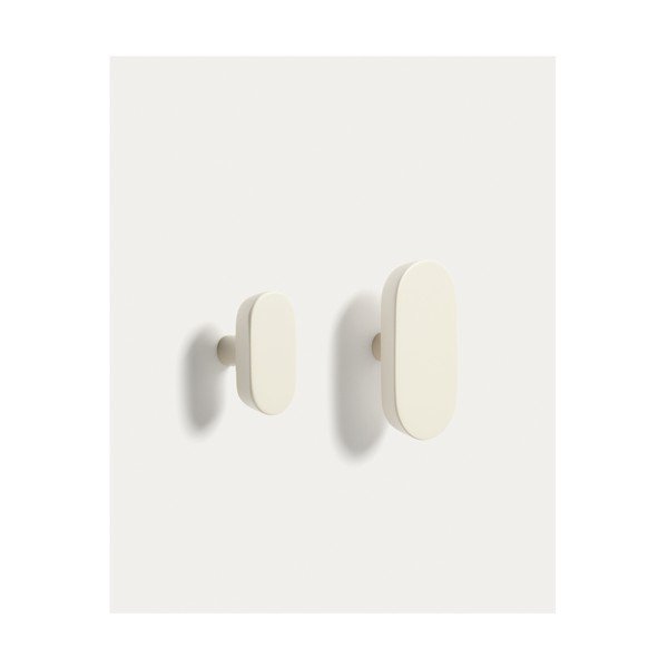 Krēmkrāsas dižskābarža masīvkoka sienas āķi (2 gab.) Arely – Kave Home-image-3