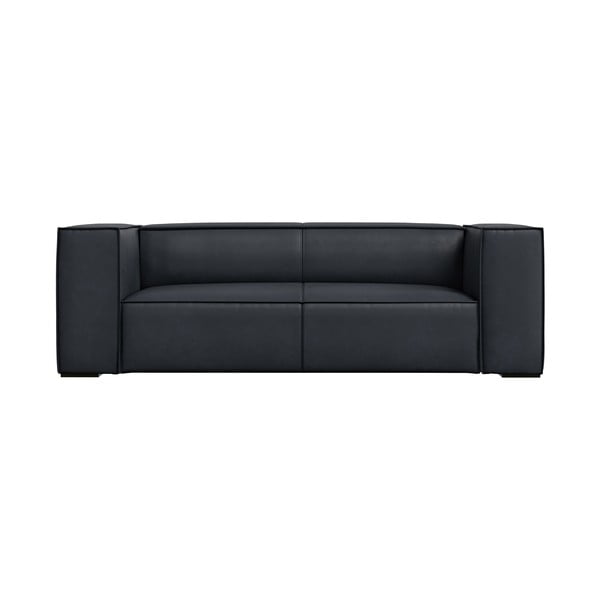Tumši zils ādas dīvāns 212 cm Madame – Windsor & Co Sofas