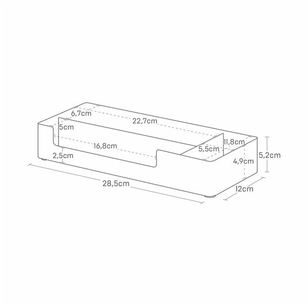 Balts metāla vannas istabas organizators Amenity – YAMAZAKI-image-4
