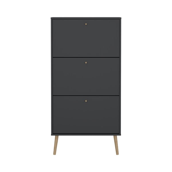 Antracīta pelēks atverams apavu plaukts Bodo – Tvilum-image-2