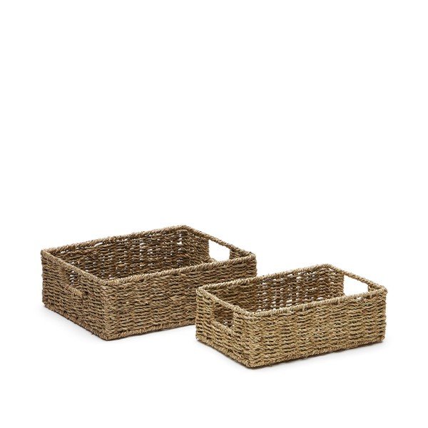 Uzglabāšanas grozi (2 gab.) no jūraszāles 36x27x10 cm Tossa – Kave Home
