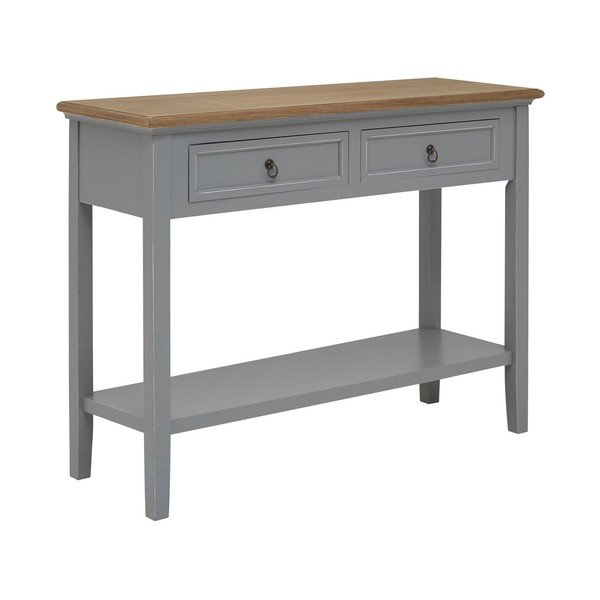 Pelēks paulonijas masīvkoka konsoles galds 34,5x99 cm Henley – Premier Housewares