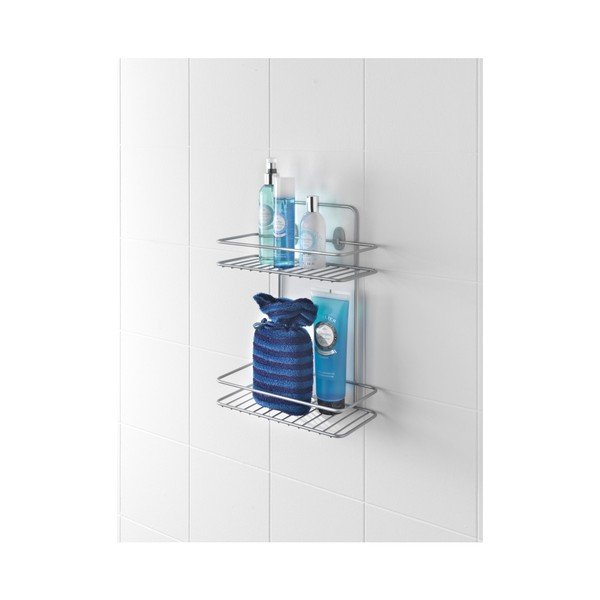 Sienas stūra vannas istabas plaukts ar diviem līmeņiem Metaltex Ref-image-1