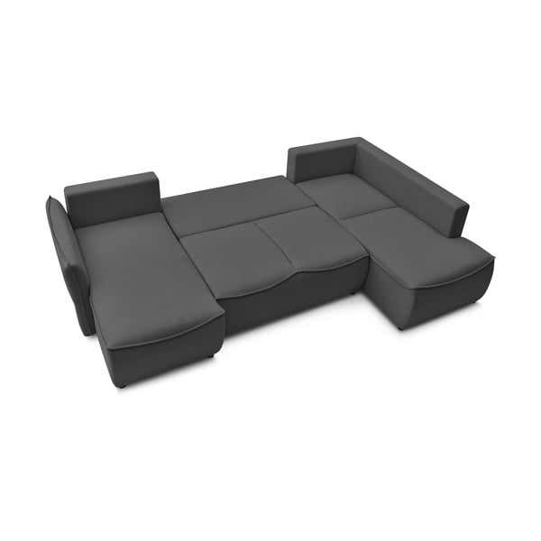 Tumši pelēks salokāms stūra dīvāns (ar labo stūri) Leon – Bobochic Paris-image-4