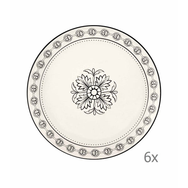 6 porcelāna deserta šķīvju komplekts Mia Libre Pasta, ⌀ 21 cm