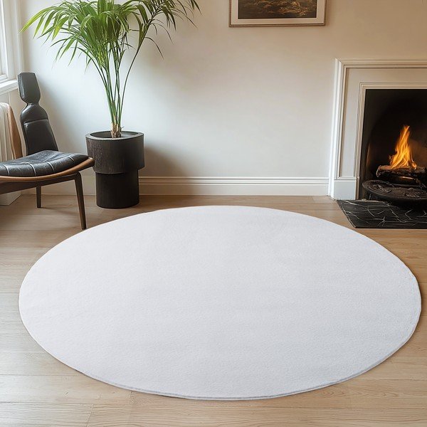 Balts apaļš paklājs ø 160 cm Joy 1400 – Ayyildiz Carpets-image-1