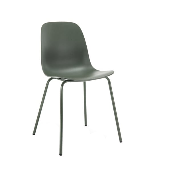 Zaļš plastmasas pusdienu krēsls Whitby – Unique Furniture