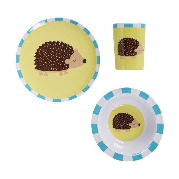 3-daļu bērnu pusdienu komplekts ar eža motīvu Premier Housewares-image-3