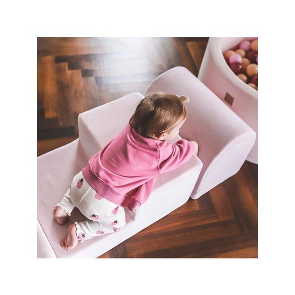 Bēšs samta putu rotaļu laukums 45x143x30 cm Montessori – Meowbaby-image-4