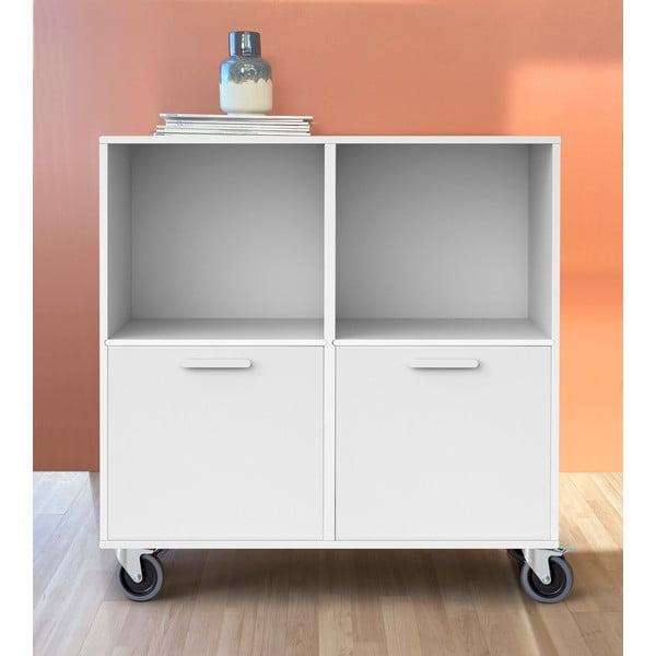 Balta kumode uz riteņiem Keep by Hammel-image-1