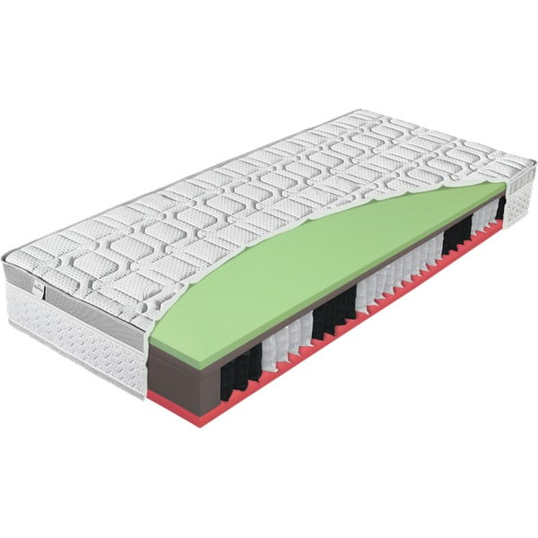 Vidēji mīksts/mīksts divpusējs atsperu matracis 160x200 cm Greengel bio-ex – Materasso-image-2