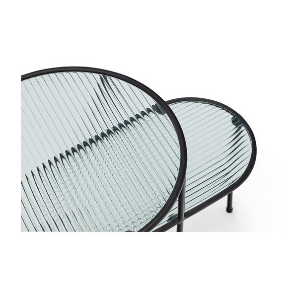 Melns sānu galdiņš ar stikla virsmu Teulat Nix-image-1