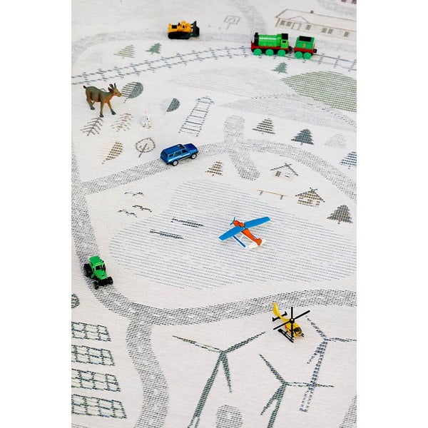 Balts divpusējs bērnu paklājs Narma Ülejõe, 140 x 200 cm-image-1