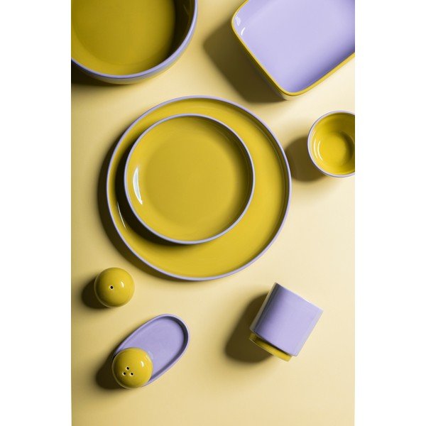 Zaļš/violets akmensmasas šķīvis ø 26 cm Duo – ONA-image-1
