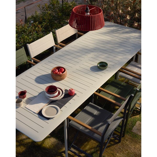 Metāla dārza ēdamgalds 100x205 cm Brela – Kave Home-image-2