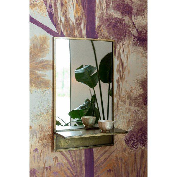 Sienas spogulis ar plauktu 37x61 cm Feyza – White Label-image-3