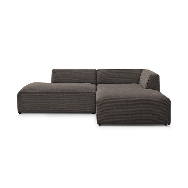 Brūns velveta modulārais stūra dīvāns (ar labo stūri/L veida) Megeve – Bobochic Paris