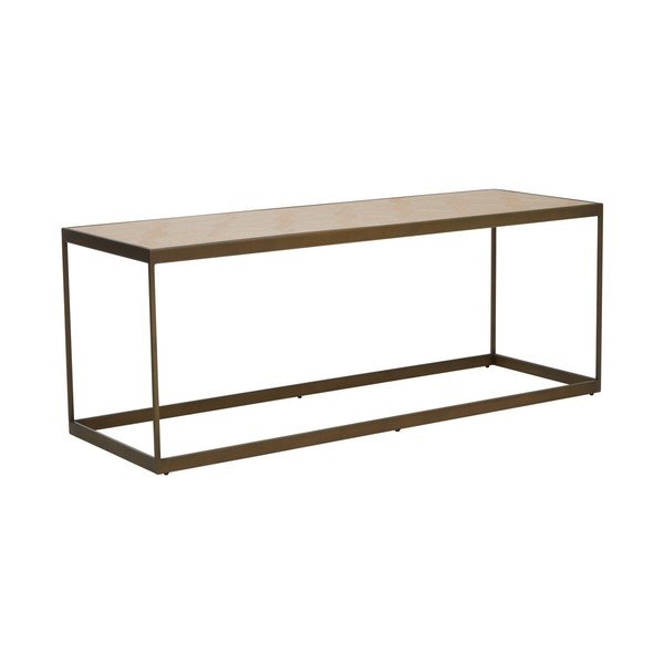 Brūns/dabīga toņa žurnālgaldiņš ar ozolkoka imitācijas galda virsmu 40x120 cm Grenoble – Premier Housewares