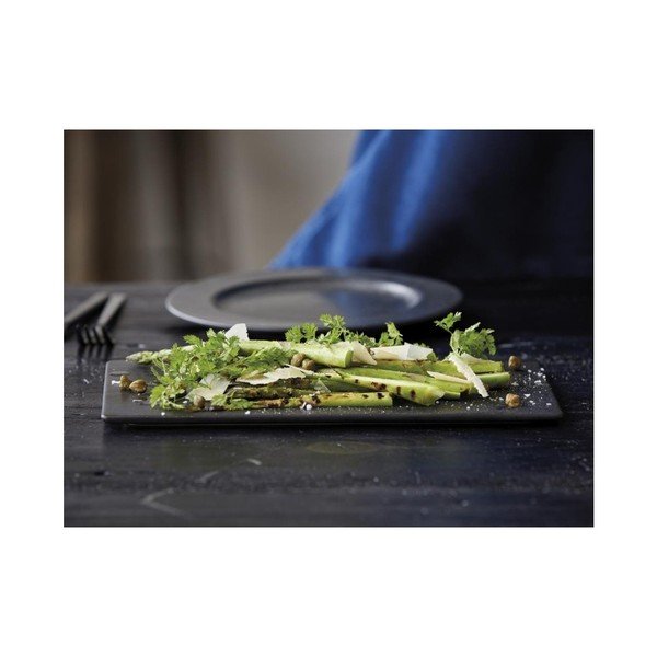 Melna keramikas servēšanas paplāte Bitz Mensa, garums 30 cm-image-2