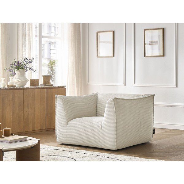 Bēšs velveta atpūtas krēsls Giorgia – Bobochic Paris-image-1